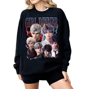 Sylus Rafayel Love And Deepspace Girl Dinner Retro T-Shirt Sweatshirt Hoodie Fabric Menswear