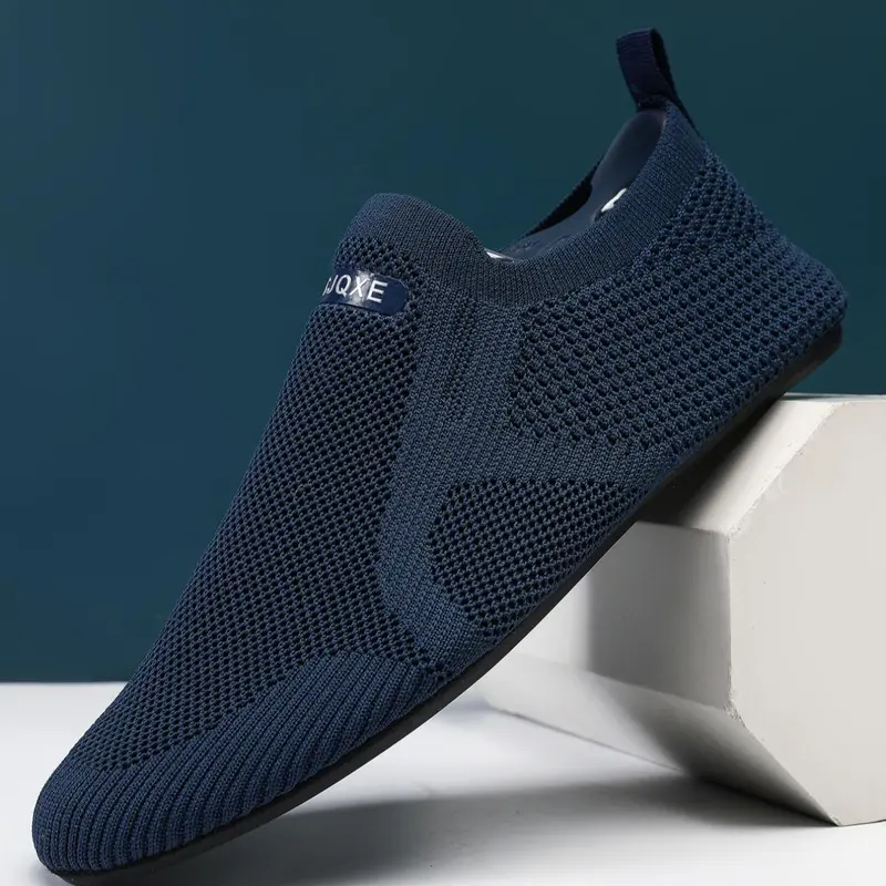 Men's Breathable Mesh Slip On Casual Trainers, Lightweight Comfort Non-Slip Walking Sneakers, Fashion Athletic Footwear for Daily Wear, Men Shoes