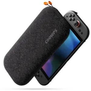 COOWPS Designed for Nintendo Switch 2 Case (2025), Portable Full Protection Hard Shell Soft Lining Travel Case with 8 Switch Games Cartridges for Switch 2 Console Accessories, Black