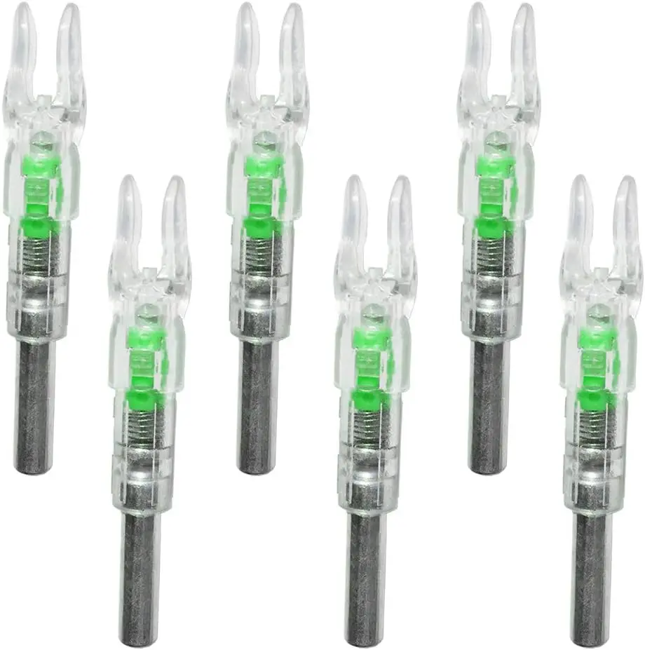 S Lighted Nocks for Arrows with .244 Light up Knocks Turn on Automatically When Shoot 6-Pack