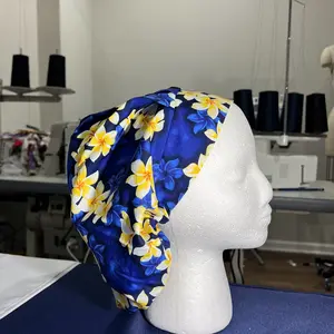 Blue Hawaiian Flower Bonnet