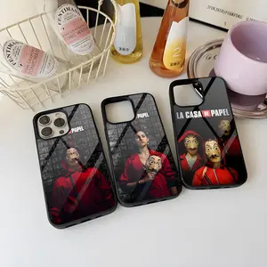 La casa de papel Phone Case Protective for 17 Pro Max iphone 16 Plus 15 Pro Max 14 12 11 13 Mini X Xs XR PC+TPU Cover