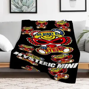 Japan Fashion Hysteric Mini Blanket Fluffy Camping Chair Catnap Throws for Lounge Sofas Blankets Suitable for beds and sofas can also be given as a gift