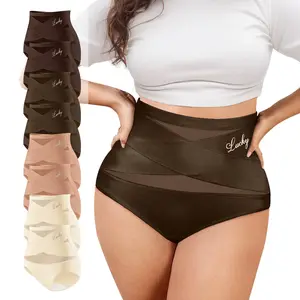 【NEW COLORS】Morelect 3/5/8 Pack High-Waisted Letter Print Underwear,Cross Support Tummy Control Panties for Women,Breathable Slimming Underwear for Women, All-Season Comfy Daily Wear. Casual Bridal Basic Minimalist Lingerie.