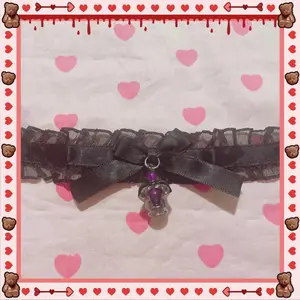 Madoka Magica Homura Akemi Soul Gem  Choker with Bow Detail
