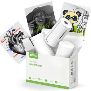 Genuine Self-Adhesive Thermal Printer Stickers, Compatible with PM230 Mini Sticker Printer, 54mmx3.5m, Only 3 Rolls Tape(No Printer)