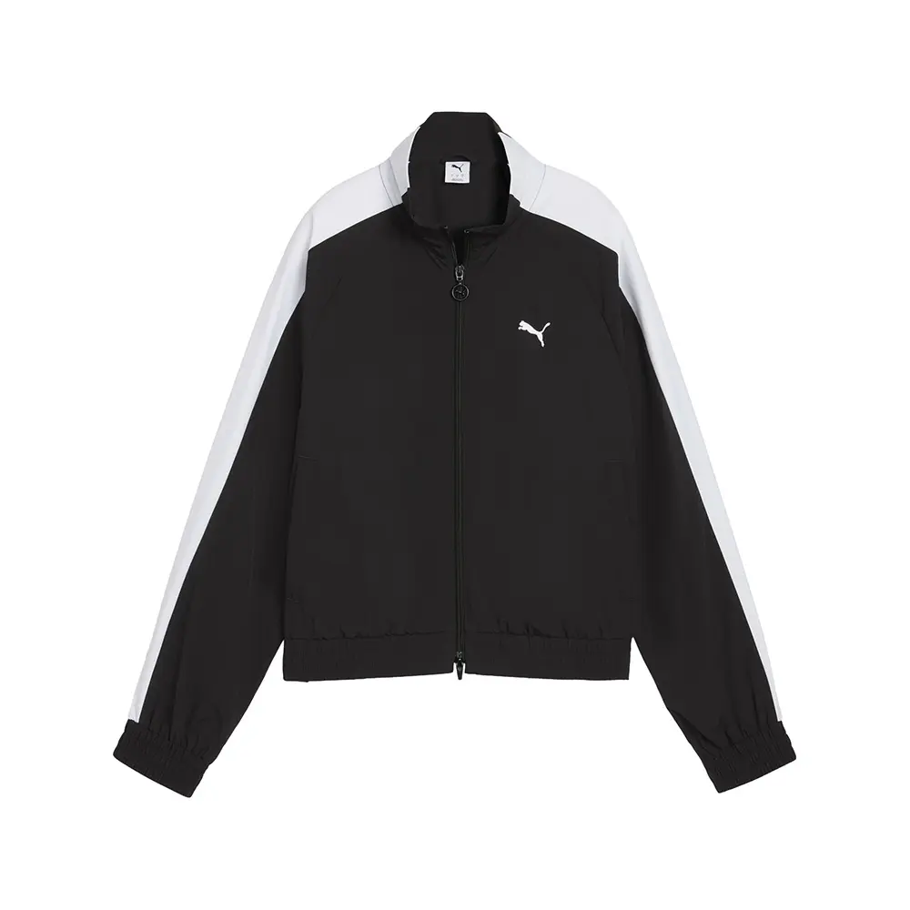 PUMA Womens T7 Relaxed Woven  Athletic Outerwear Casual - Black