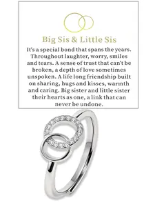 Hope Ring for Sisters, Stainless Steel Casual Jewelry, Eternal Sister Gift, Plain Design, All Seasons Wear, Inspirational Women's Ring