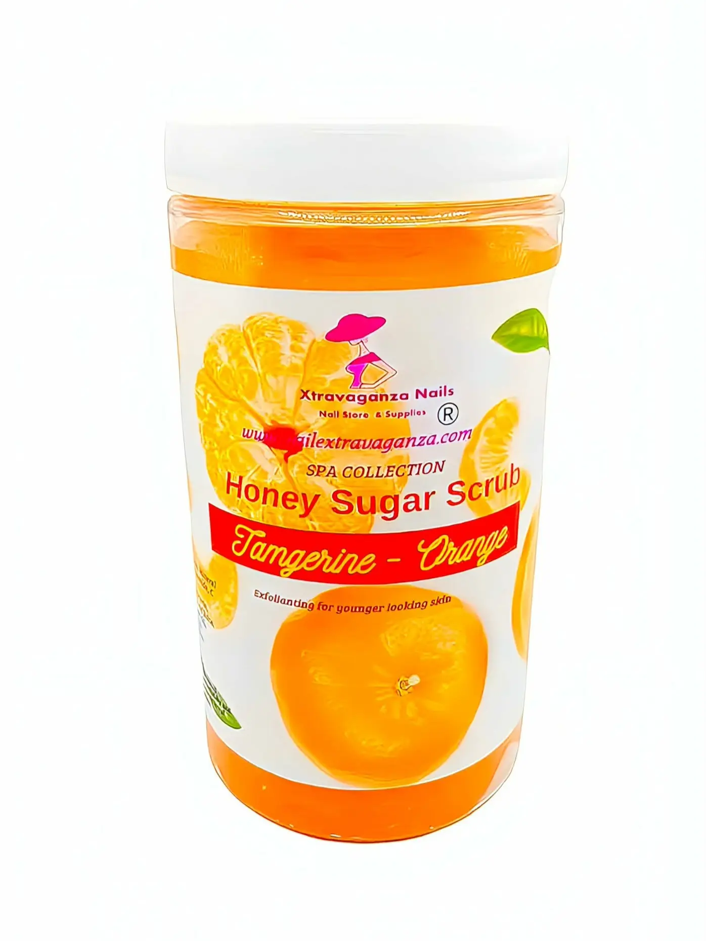 Nail Extravaganza Sugar Scrub - Gentle Exfoliating Pure Sugar Body Cleanser for Smoother Youthful Skin, Refreshing Tangerine Orange Aroma, 3 lbs, 24-Month Shelf Life, Gentle Massage, No Harmful Additives, Beauty & Personal Care, Skin Care, Massage Gently