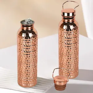 Outdoor Essential Hammered Sports Mug, 304 Stainless Steel, Leak Resistant, Portable Handheld Leakproof Water Bottle, Hiking Travel Camping
