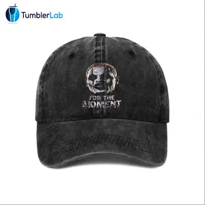 Unisex Vintage C.Brown For The Moment V3 Baseball Cap 80s 90s Pattern Hat Men Gift Snapback Fitted Vintage Denim Fabric Iconic Logo Heat Transfer Print Don't Be Dumb Graphic For R&B Concert Merch Detail, Rap lover gift