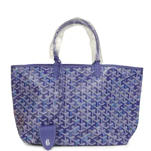 ‮ enidrayoG drayoG  ‬  Blueberry Purple Ｓａｉｎｔ Ｌｏｕｉｓ Tote Bag Palladium Hardware | Good Condition...