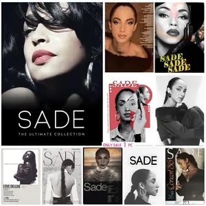 Singer S-SADE Poster Self-Adhesive Waterproof Art Sticker, Aesthetic Minimalist Wall Poster for Coffee Shop, Bar & Home Room Decor