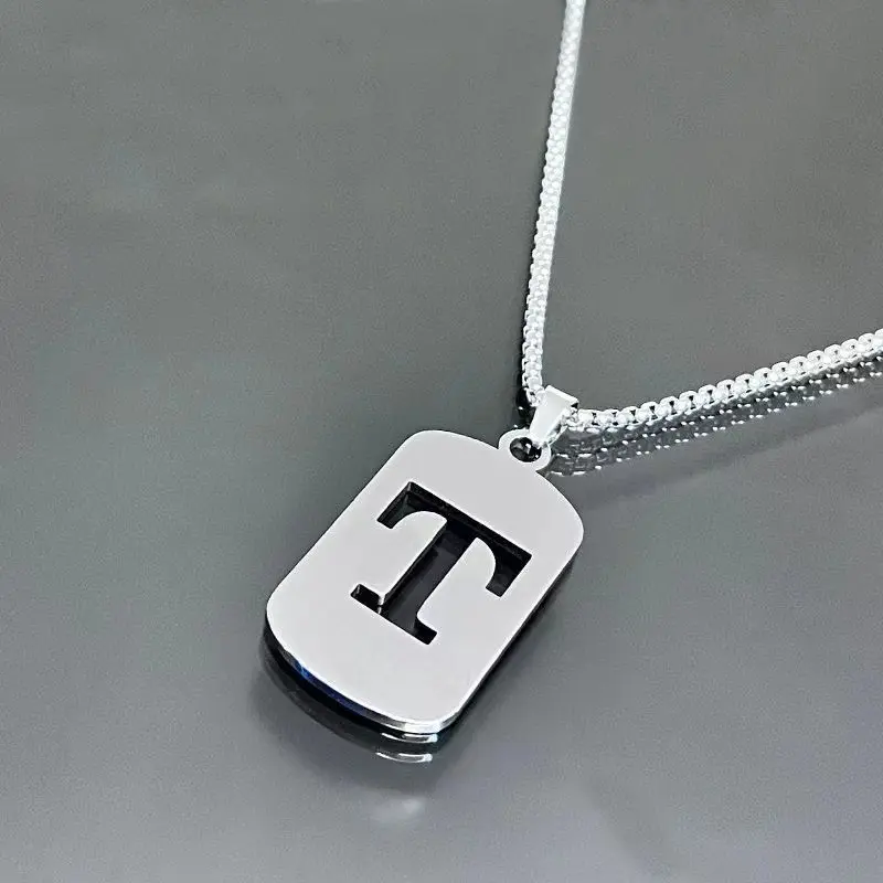 Letter T+70cm titanium steel chain
