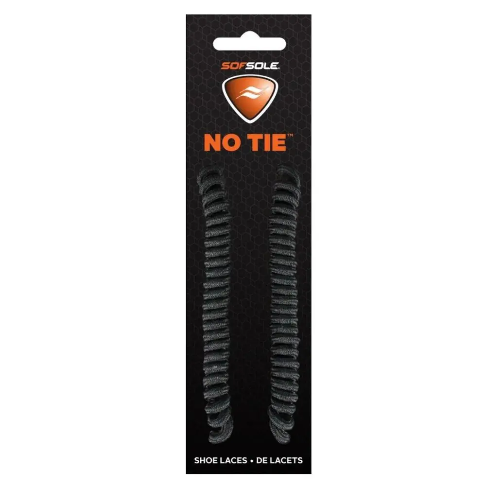 Sof Sole No-Tie Shoelaces, 27"-45" Length, Black Shoe Accessory, Shoelace