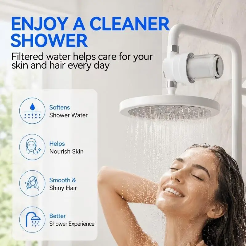 Pre-filter water purifier cartridge, scale filter, compatible with water heaters, showers, washing machines, and toilets, suitable for kitchen sinks, bedrooms, and bathrooms, Carbon Filtration System, Filter Replacements