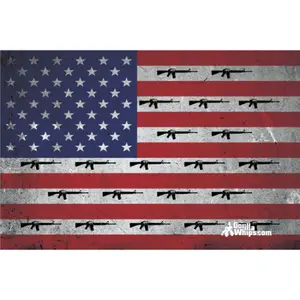 American Guns 12x18 Pocket Whip Flag For 1/4" & 5/16" Whips