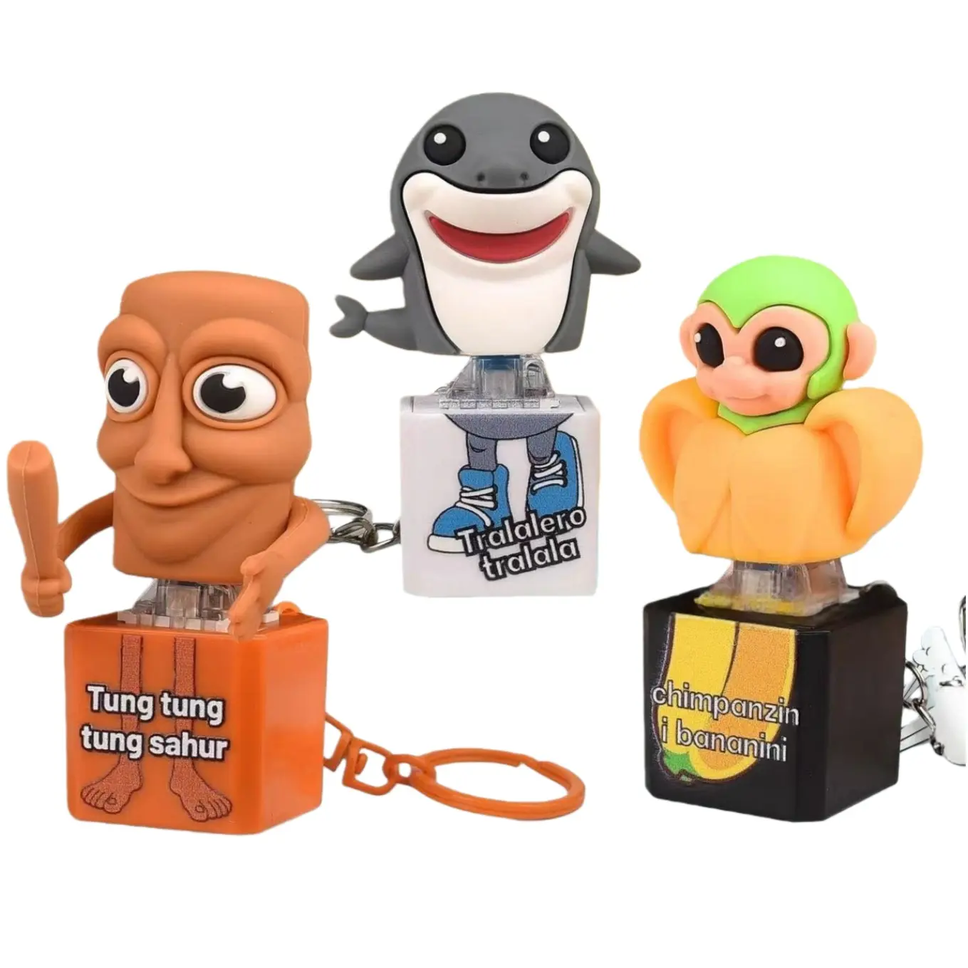 Brainrot LED Talking Keychain. Real Character Voice Fidget Toy with Light. Stress Relief Backpack Charm for Keys Bags. Hilarious Birthday Gag Gift Graduation Summer Party Favors Gen Z 2026 SummerWins DealsForYouDays.