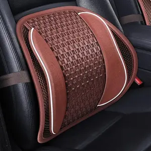 Car Lumbar Support Pillow, Seat Back Cushion, Massage Beads, Comfortable Experience, Suitable for Car Seats and Office Chairs, Automotive Interior Cushion
