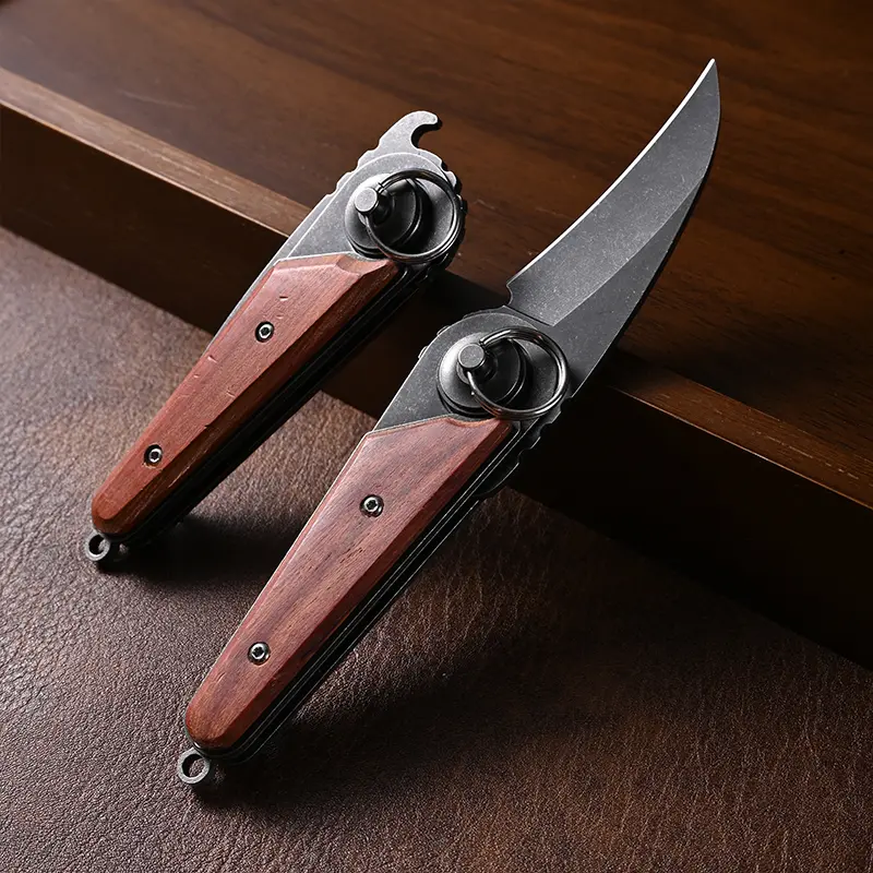Vintage Compact Multi-Use Folding Pocket Knife with Keychain - Sharp, Corrosion Resistant Stainless Steel Blade, Ergonomic Outdoor Tool, EDC Gadget for Camping, Hiking, Everyday Multitask, All Ages Pocket-Size Power, Outdoor Tools