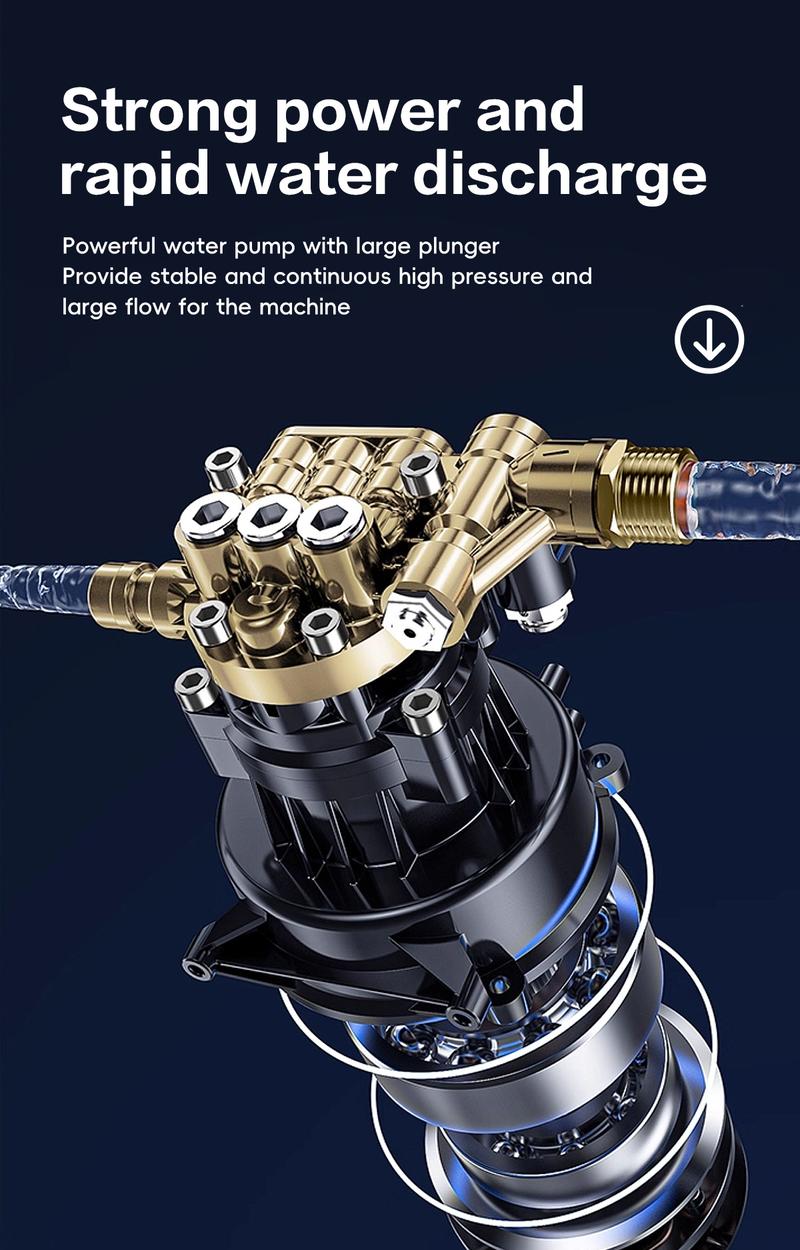 Metoxa High Pressure Washer 2000W Power Washer with 4 Nozzles & Foam Cannon for Cars Driveways Fences Patios Home Cleaning 3.5 GPM electric pressure washer