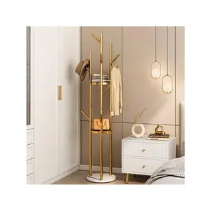 Heavy Duty Marble Coat Rack Stand Tall Clothes Rail Hanger F Bedroom Office Hall