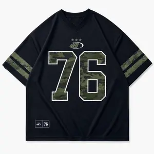 Blokecore Camo Number Jersey, Y2K Oversized Jersey Tee, Vintage Sporty Streetwear Shirt, Baggy Football Style Tee