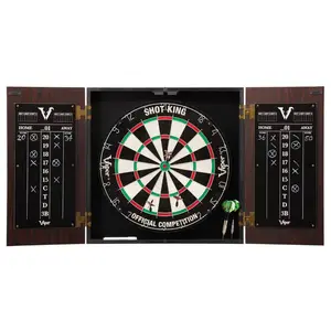Viper Stadium Dartboard Cabinet with Shot King Sisal Dartboard Official Competition Edition