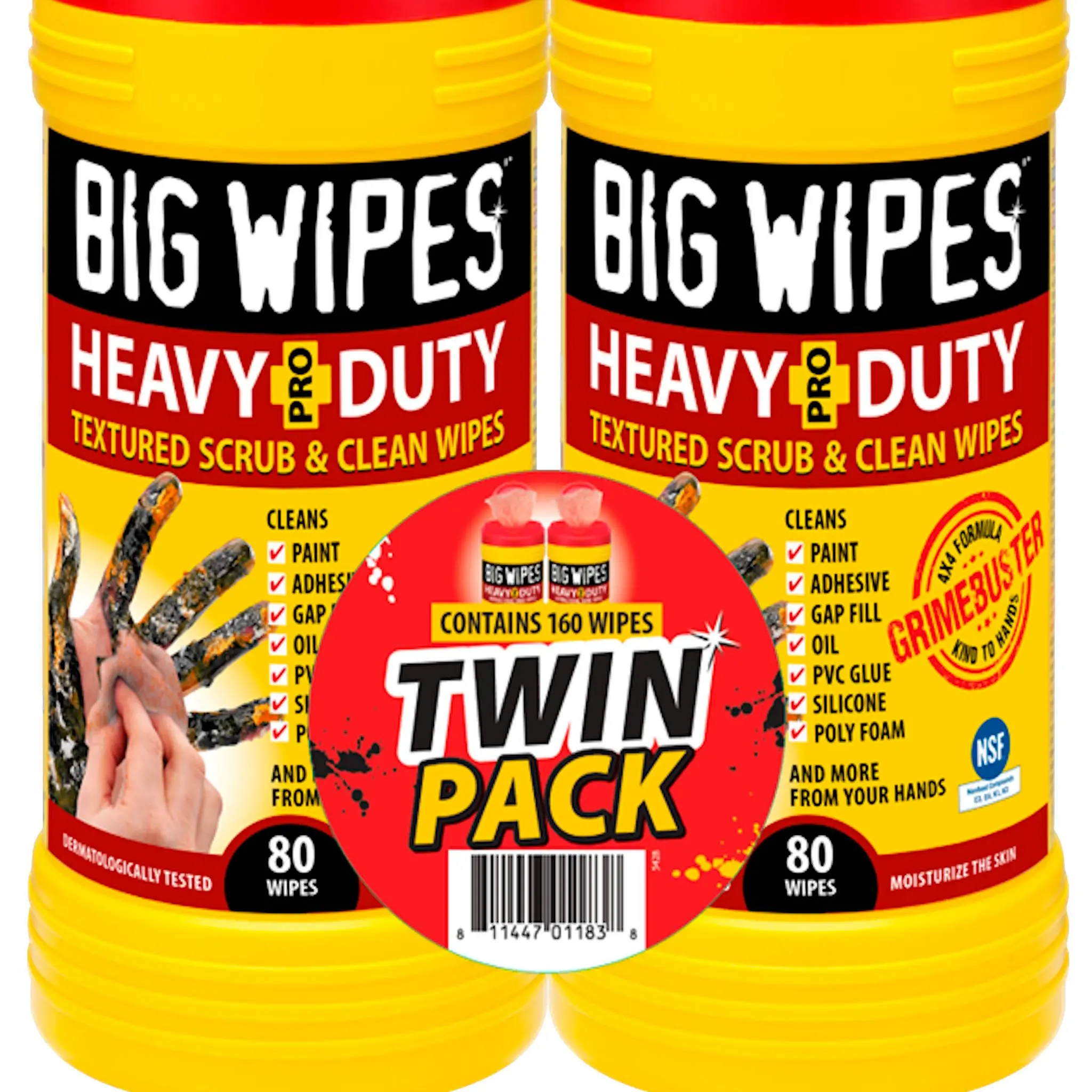 Red Lid 80ct Heavy Duty Pro+ 2 PACK