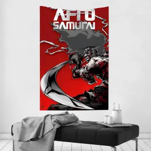 Afro Samurai Tapestry Room Decor Wall Cloth Party Hanging Background Room Decor Baby Room