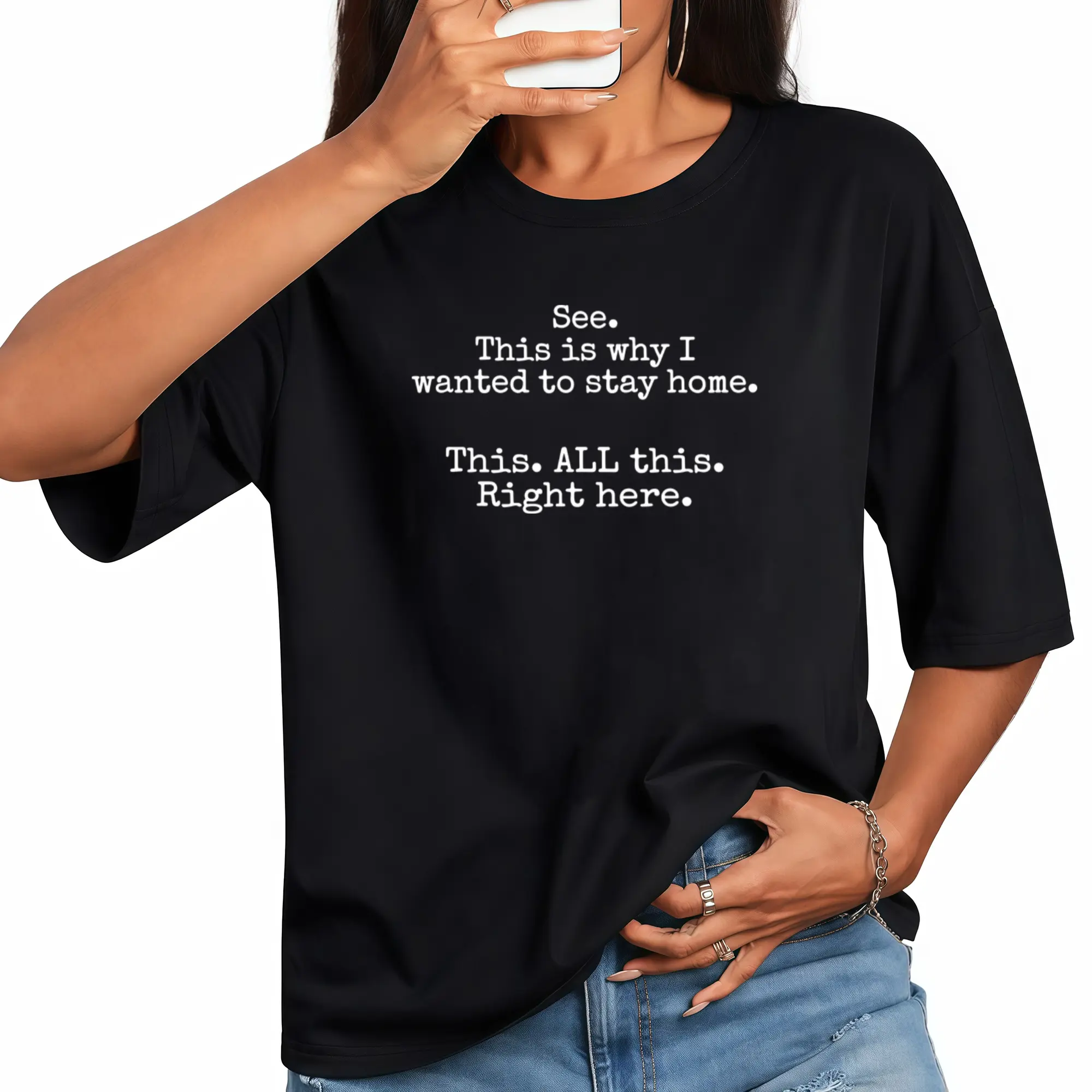 100% Premium Cotton graphic tees See This Is Why I Wanted To Stay Home Funny Introvert Gifts T-Shirt