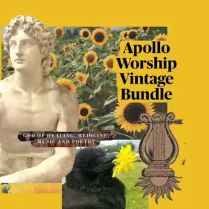 Apollo Worship Vintage Bundle, Vintage Witchcraft Tools, Hellenic Witch Mystery Bundle, Beginner Deity Work Kit, Secondhand Apollo Altar Kit