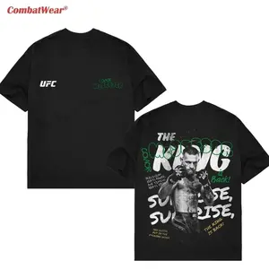 Men's UFC Black Conor McGregor King T-Shirt, The Notorious UFC, MMA Graphic Tee, UFC MMA Shirt, Gift for Fighters, Sports Apparel 8ZW