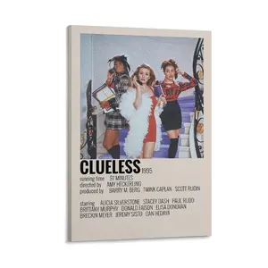 Clueless Poster (12) Canvas Poster Bedroom Decor Sports Landscape Office Room Decor Gift Frames Ornaments Wall Decoration Artistic Photo
