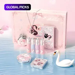 Ballet Makeup Gift Box Set, Makeup Kit with Lip Balm, Powder, Highlighter & Eyeshadow Palette, Essential Beauty Tools, Valentine's Day & Christmas Gift #GLOBAL PICKS