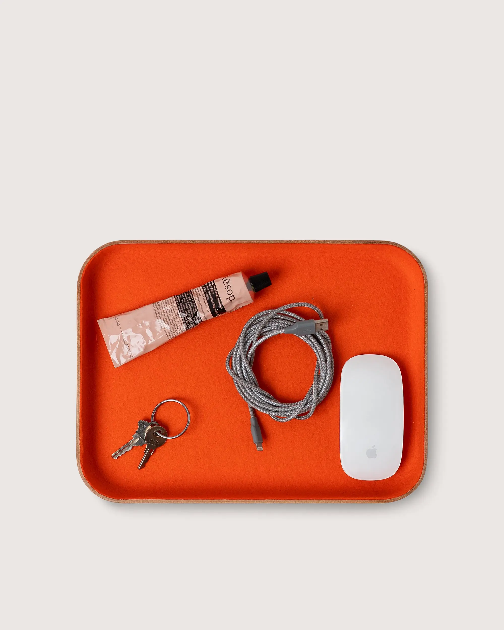 Kawabon Leather/Merino Wool Large Tray