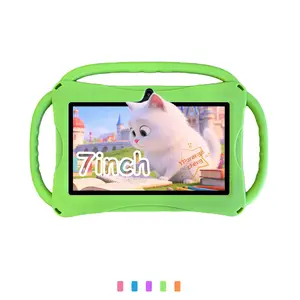7-inch Android Educational Tablet, Learning Entertainment Tablet, Dual Cameras, HD Display, 32GB, Parental Control, Educational System, Shockproof Case, Ideal Holiday Gift, No Adapter, Blue/Pink/Purple/Orange/Green, Learning Tablet, Android Tablets