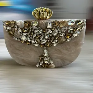 Moon Light Clutch - Elegant Floral Design, Ideal for Evening Events