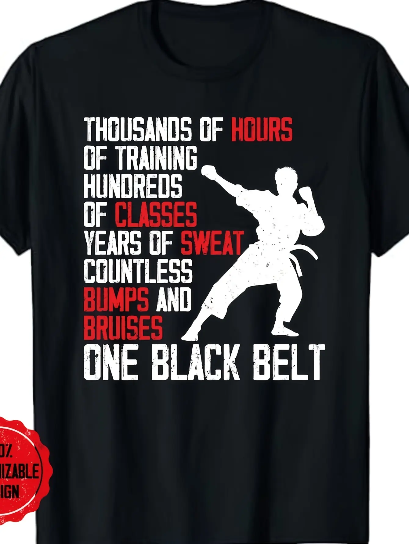 Men's Martial Arts Training T-Shirt - Karate, Taek unisex soft cotton short sleeve t shirt, vintage graphic casual tee for men women teens, perfect birthday holiday gift for camping travel gym daily street  wear