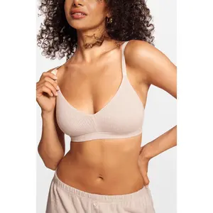 Modal Ribbed V-Neck Wireless Bralette