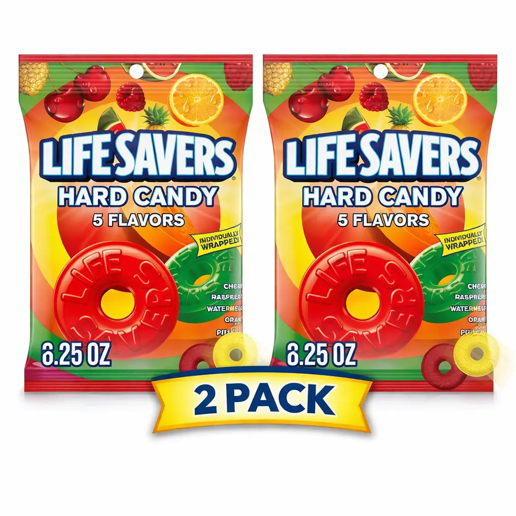 Lifesavers, Hard Candy 5 Flavors Bag, 6.25 oz 2 pack
