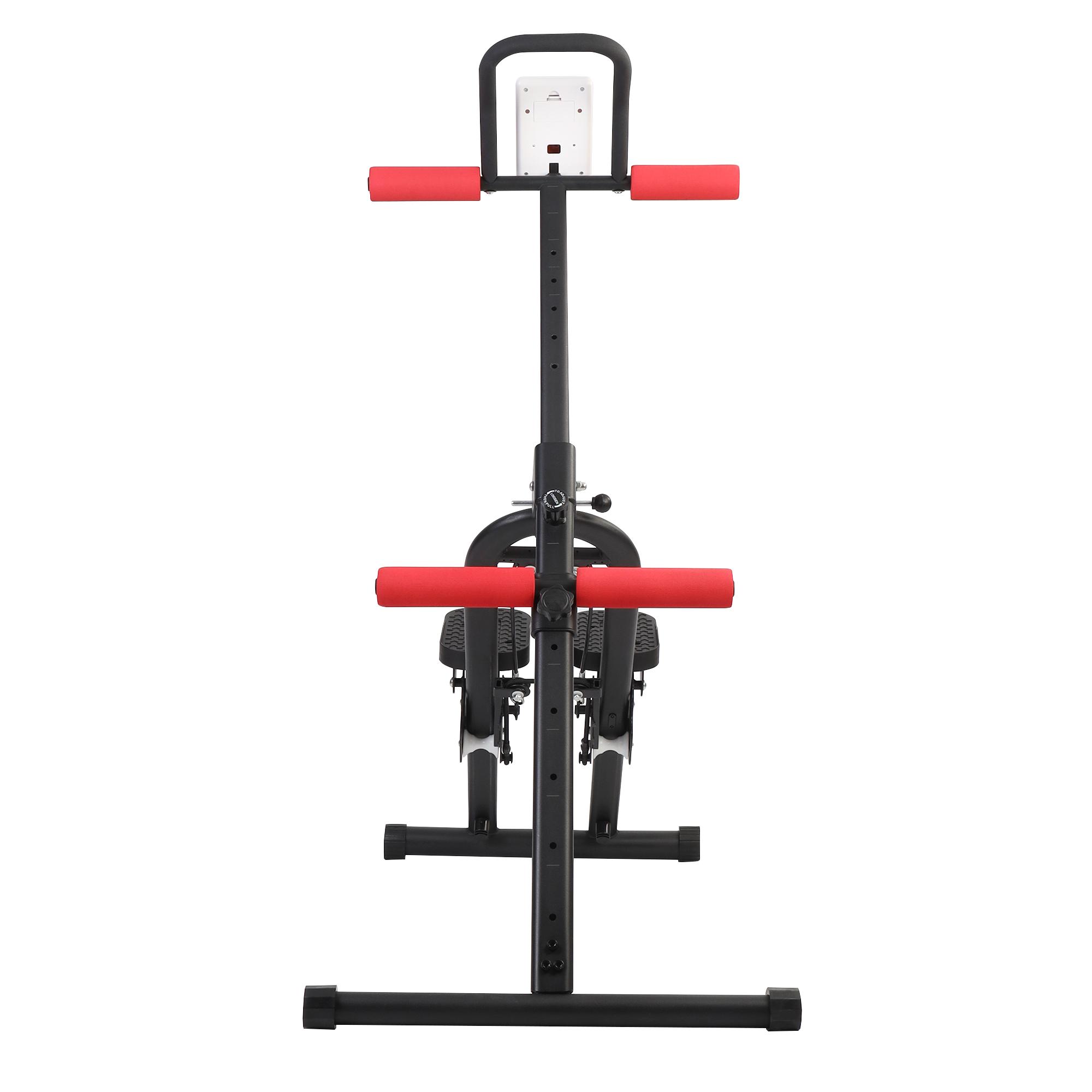 Vertical climbing machine and step machine. Compact and foldable design, equipped with LCD display and enlarged anti-slip pedals. Full-body shaping fitness equipment. standing  chest  press Electric Folding Treadmill Handrail
