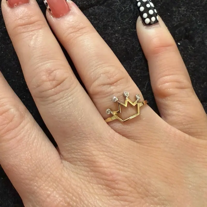Anillo corona 10k