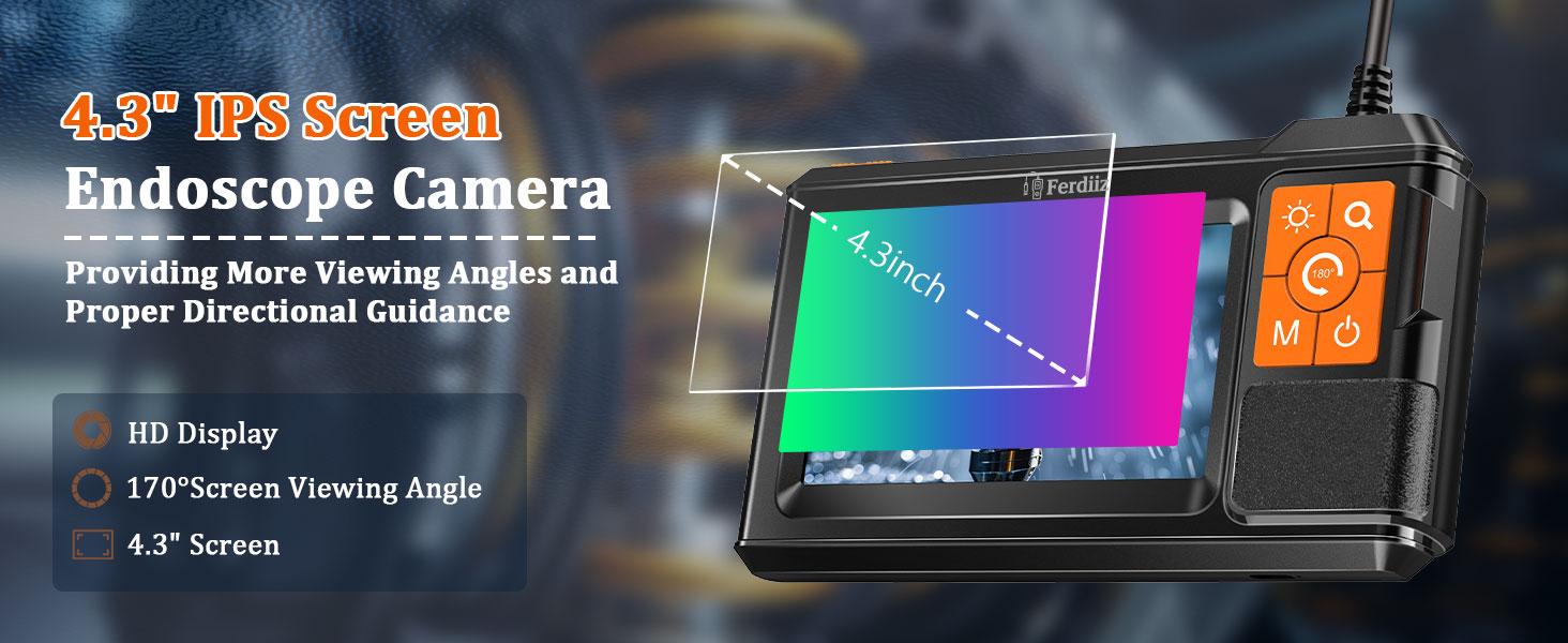 Endoscope Camera with Light, 1920P HD Borescope Camera with 8 Adjustable LED Lights, 16.4ft Semi-Rigid Cable, IP67 Waterproof, Handheld Borescope Cool Gadgets for Men Endoscope Camera with Light, 1920P HD Borescope Camera with 8 Adjustable LED Lights, 16.4ft Semi-Rigid Cable, IP67 Waterproof, Handheld Borescope Cool Gadgets for Men