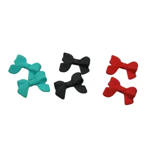 Acrylic silicone touch bow, pack of 5, for beadable items