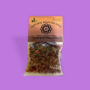 Love and Attraction Resin Incense, Home Fragrance with Aroma and Scent for Home Care