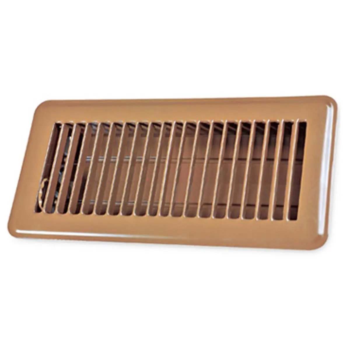 212 MAIN Adjustable Lay-In Rectangular Brown Floor Register with Adjustable Damper, Size 4x10", Ventilation Control, Model 413B4X10, 4 X 10 In, 5.5 X 11.5 X 1.5 In