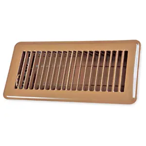 212 MAIN Adjustable Lay-In Rectangular Brown Floor Register with Adjustable Damper, Size 4x10", Ventilation Control, Model 413B4X10