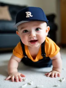 Adjustable Kids Sun Hat, Flat Brimmed Hats, A-Z Letters Optional Baseball Cap, Unisex Design For Boys And Girls, Must-Have For Outdoor Play, Durable And Comfortable, Suitable For Sports And Daily Casual Wearing