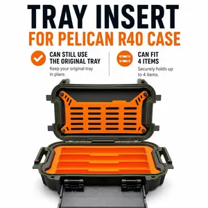 R40 Tray Insert Organizer | Custom Fit Storage Tray for Pelican R40 Case | Made in USA